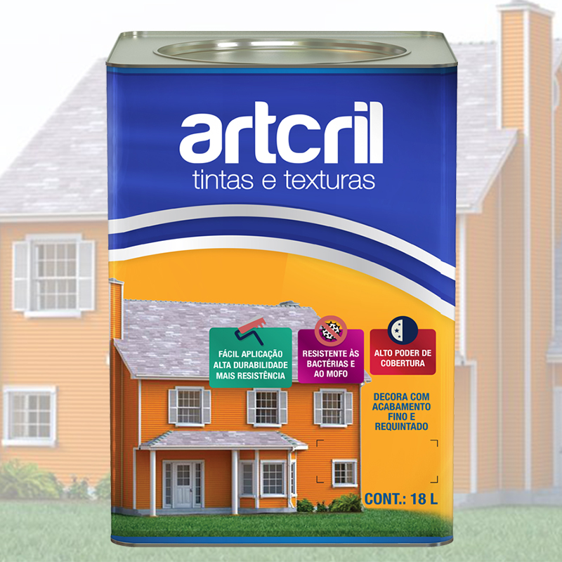 TINTA ACRÍLICA ARTCRIL LATA 18 L